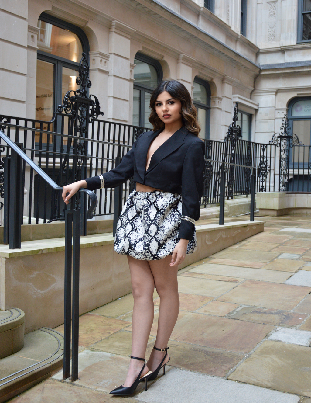 Caitlyn Snake Print Bubble Skirt